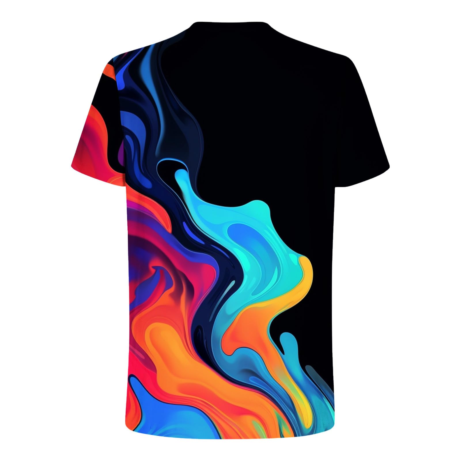 3D Flame Printed Men's T-Shirts - Cool Graphic Short Sleeve Tees for Summer - Trendy Casual Tops for Dads and Guys - Perfect for Streetwear, Parties, and Everyday Outfits