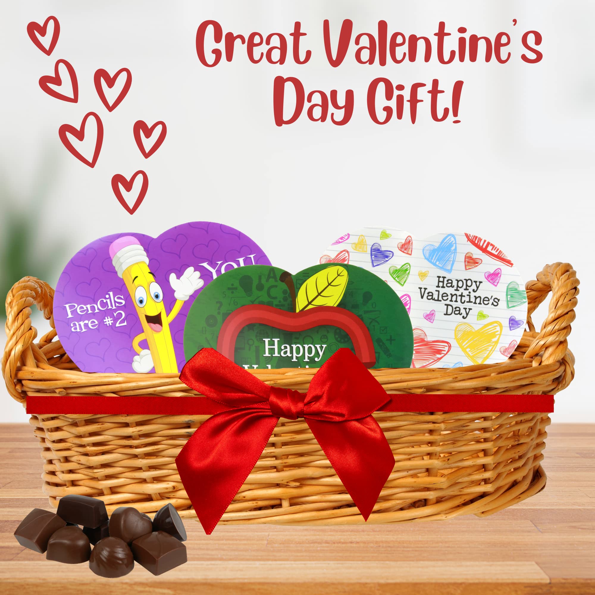 Valentine's Day Heart Shaped Candy Box - 3 Pack Assorted Chocolate Truffles (2oz) for Classroom Parties, Gifts & Romantic Celebrations - Styles May Vary