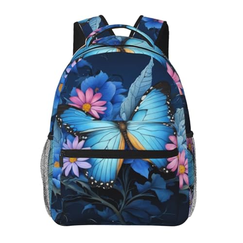 Blue Butterfly Floral