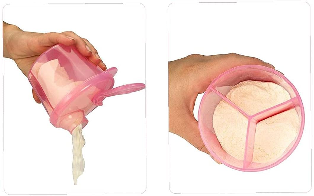 Baby Formula Dispenser & Powdered Milk Storage Container - Portable Food Box for Snacks, Travel, Indoor & Outdoor Use - Practical & Convenient (Pink) | Ideal for Traveling, Camping, and On-the-Go Feeding