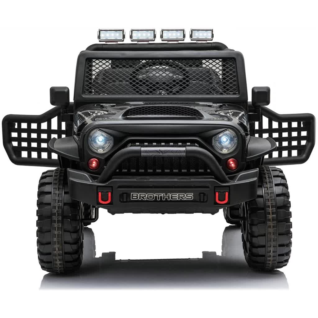 12V Jeep Inspired Ride On Car for Kids - Electric Battery-Powered Toy Vehicle with Remote Control, Black | Perfect for Outdoor Play, Backyard Adventures & Birthday Gifts