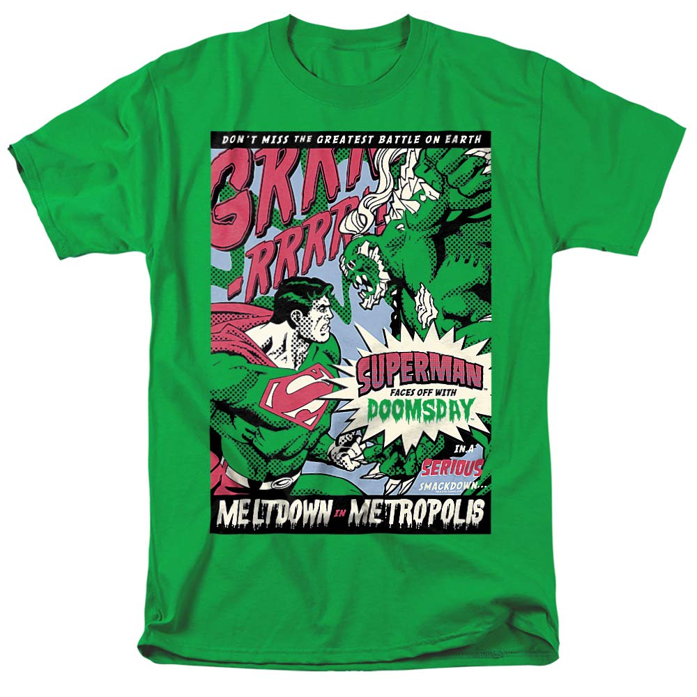 Superman Meltdown Graphic T-Shirt for Men & Women | Unisex Cotton Tee for Casual Wear & Superhero Fans