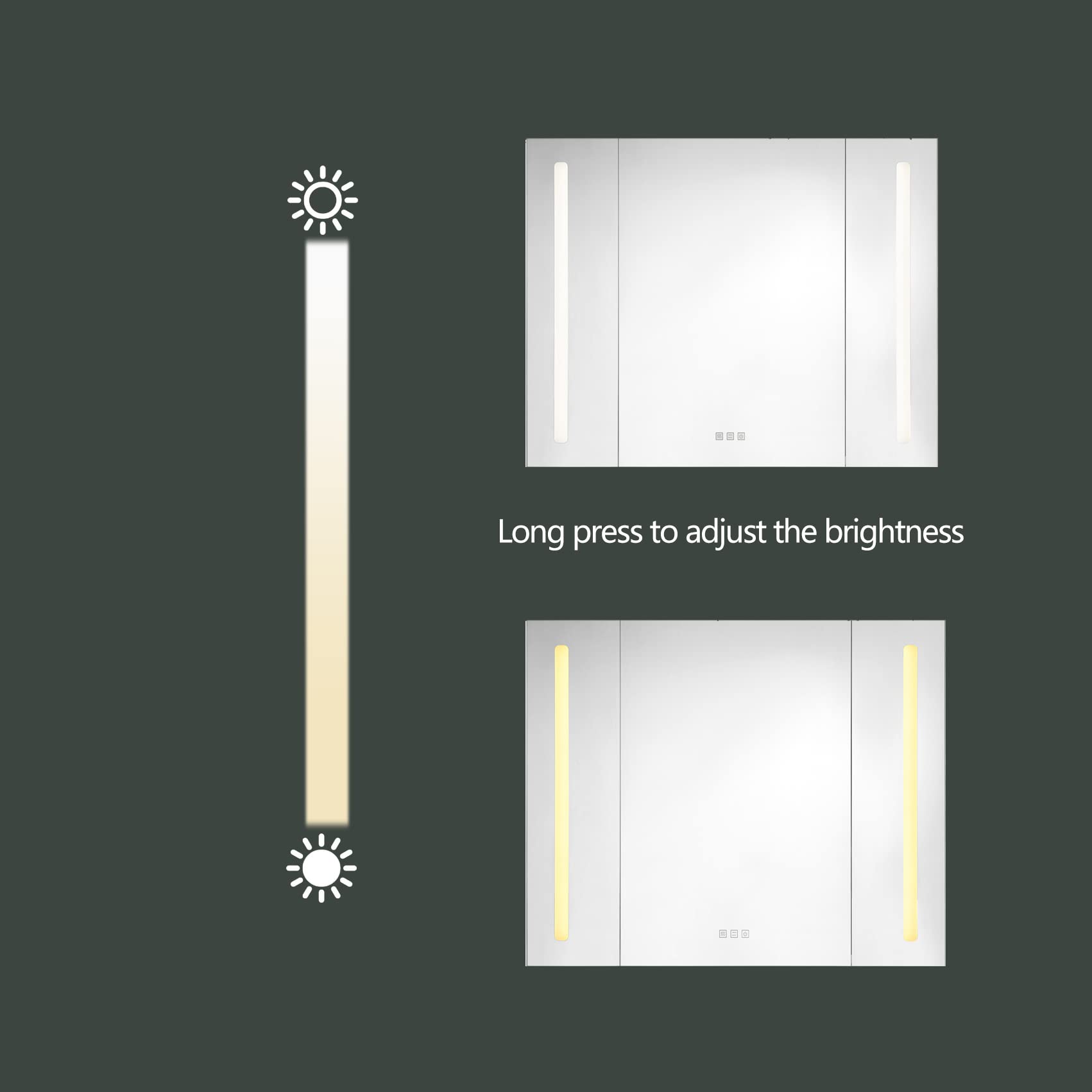LED Medicine Cabinet with Mirror - 30
