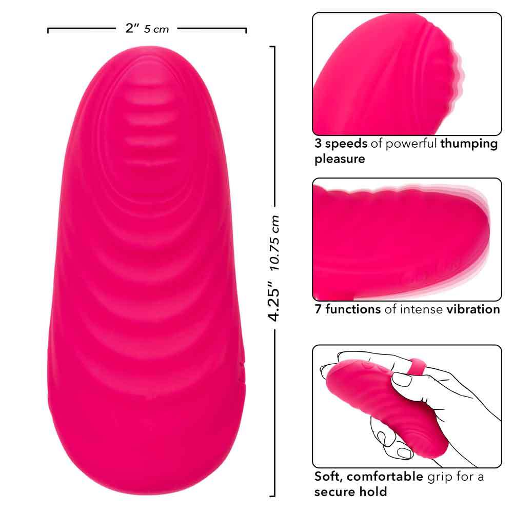 Envy Handheld Thumping Massager - Portable Muscle Pain Relief for Back, Neck & Shoulders - Relaxing Deep Tissue Massage for Home, Office & Travel - Pink