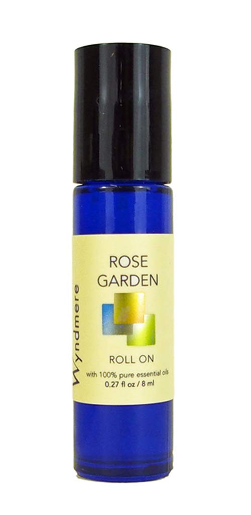 Wyndmere Naturals Aromatherapy Roll-On Essential Oil - Rose Garden Scent, 0.27 oz for Stress Relief & Relaxation | Perfect for Home, Office & Travel Use