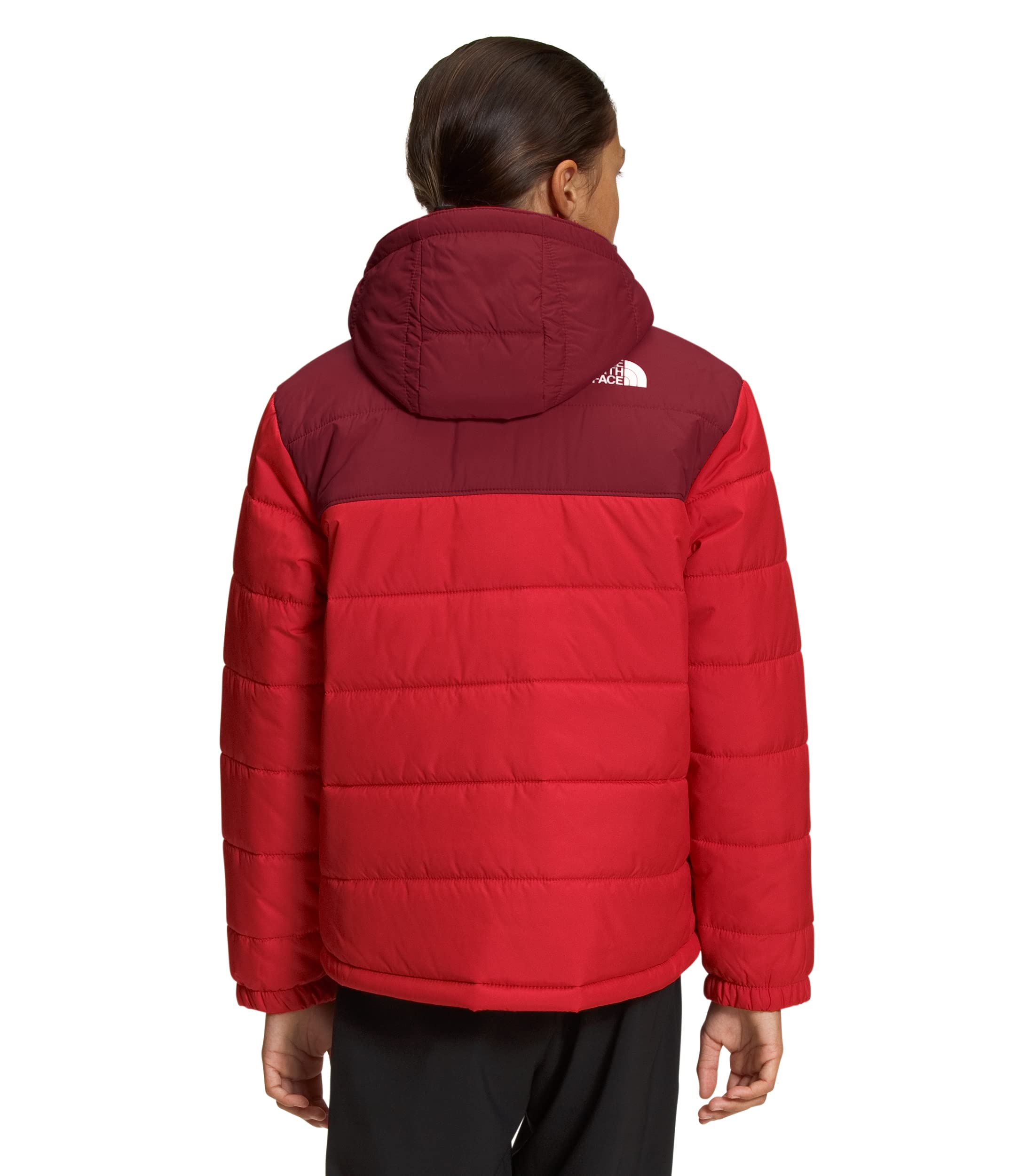 The North Face Boys' Printed Reversible Mount Chimbo Full Zip Hooded Jacket - Waterproof Windproof Kids' Outdoor Jacket for Hiking, Camping & School Wear