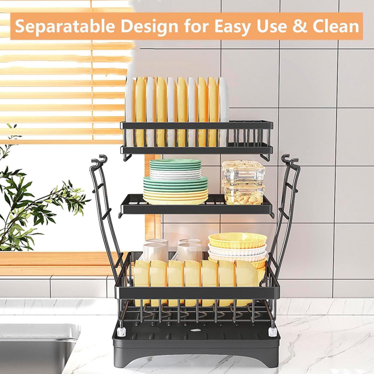Dratal 2-Tier Adjustable Dish Drying Rack - 15