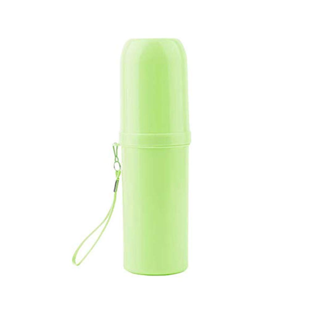 Portable Toothbrush Holder Case for Travel & Camping - Green Storage Box