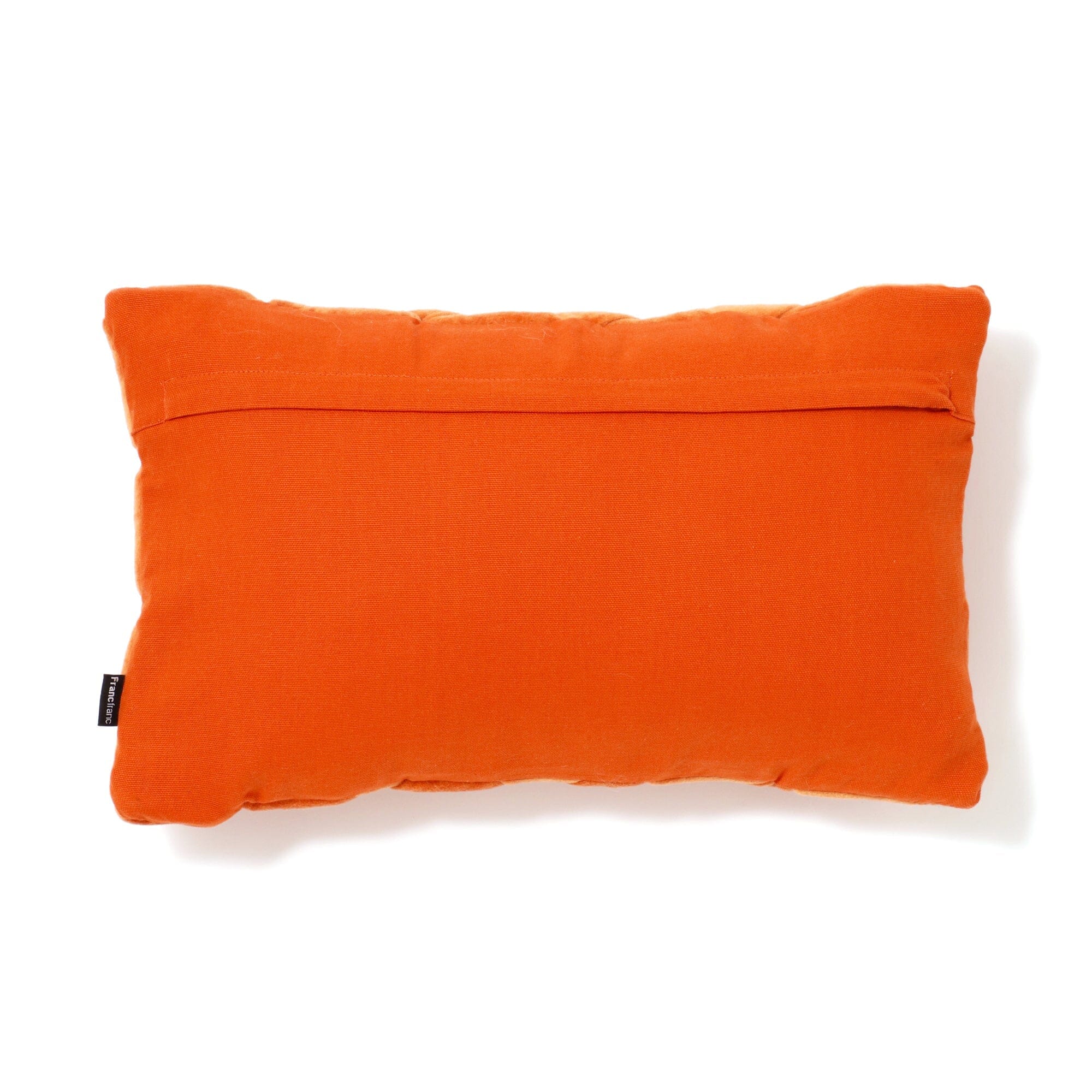 Handwoven Basket Weave Cushion Cover 16x10 Inches - Soft Cotton Decorative Pillow Case for Sofa, Bed, Chair - Orange Home Decor Accent