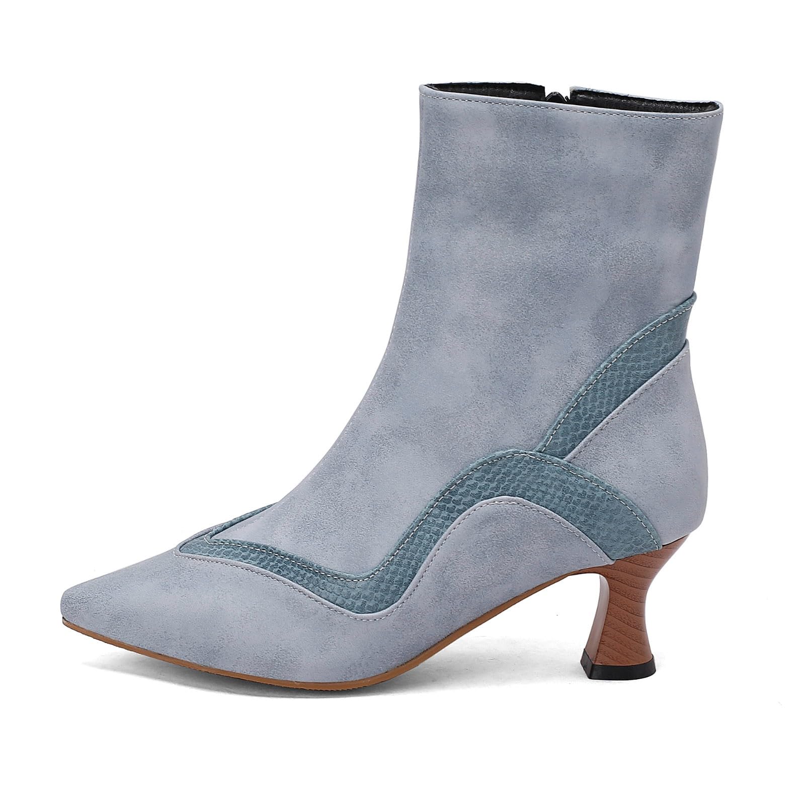 Stylish Side Zipper Ankle Boots for Women - Classic Fall Winter Fashion Boots with Comfortable Fit - Perfect for Office, Club & Casual Outfits