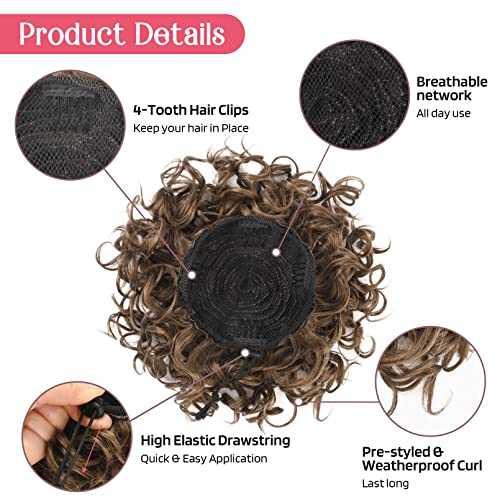 Messy Bun Hair Piece - Stretchy Elastic Drawstring Ponytail Holder for Women | Perfect for Workouts, Yoga, and Everyday Hairstyles