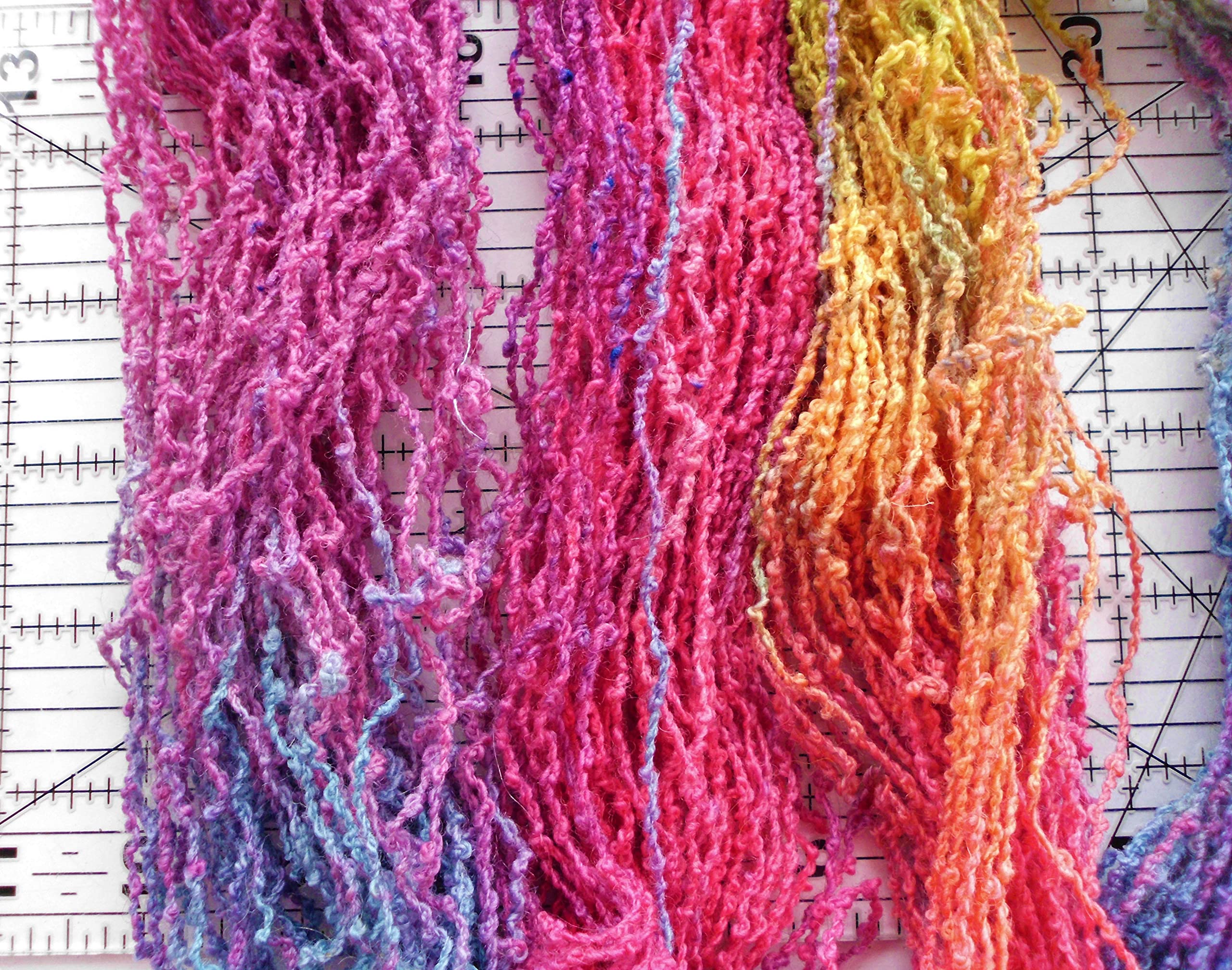 Hand Painted Tropical Parrot Color Boucle Wool Yarn for Knitting & Crochet - Perfect for Scarves, Blankets and DIY Craft Projects