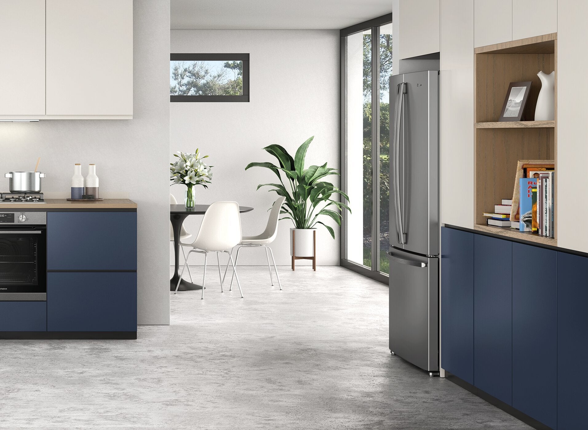 Westinghouse 565L French Door Frost Free Refrigerator WHE6000SB - Energy Efficient, Spacious Design for Modern Kitchens & Large Families