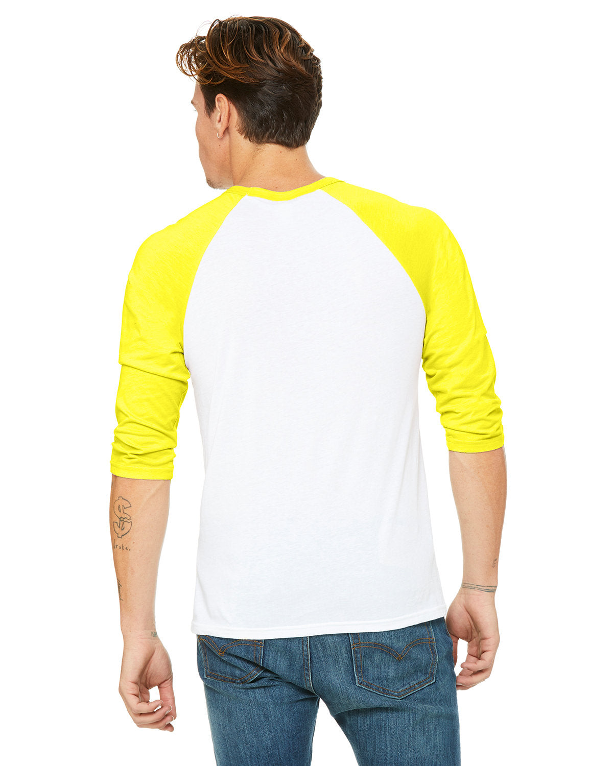 Bella + Canvas 3200 Unisex 3/4 Sleeve Baseball T-Shirt - Soft Cotton Jersey Tee for Men & Women - Perfect for Casual Wear, Sports & Team Uniforms
