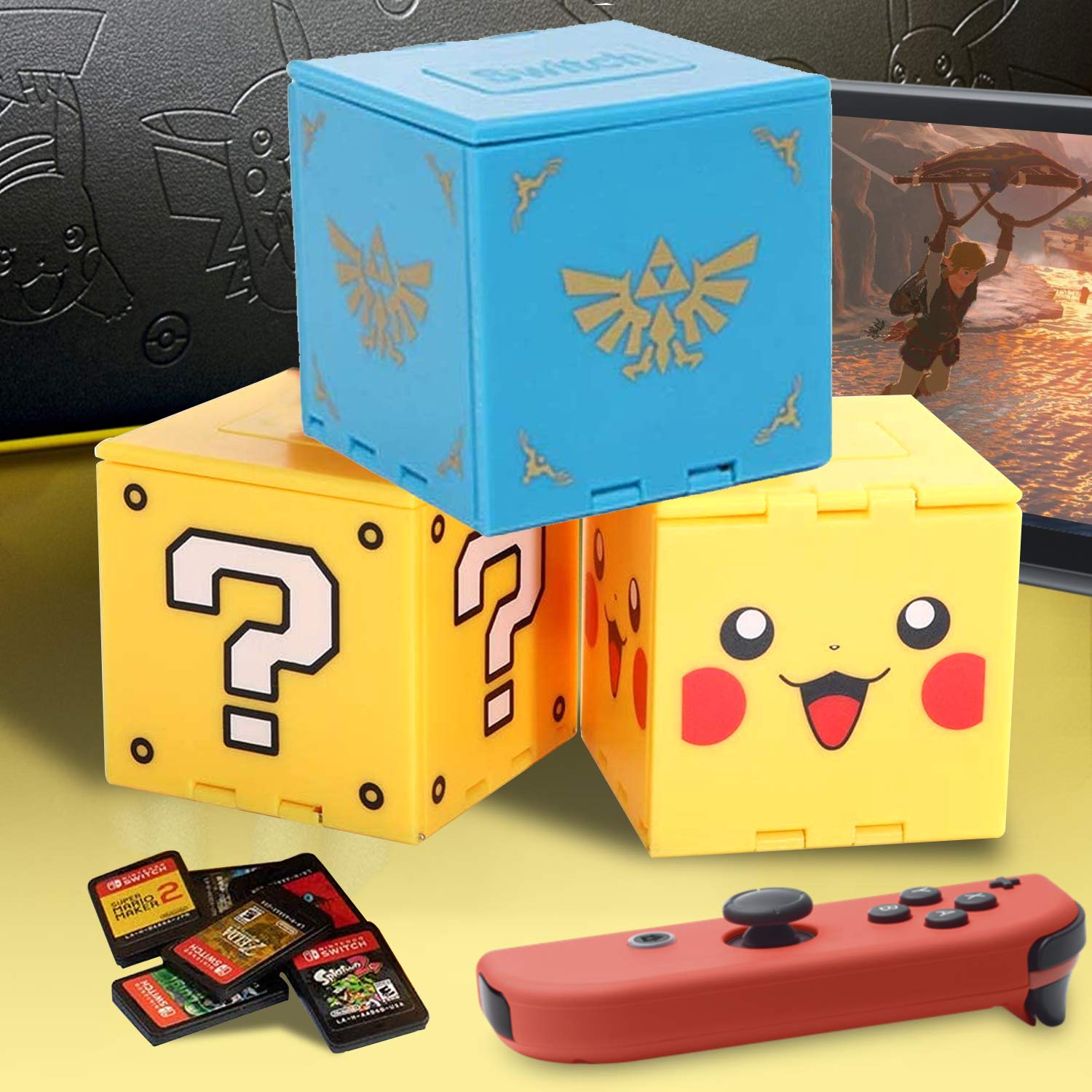 WIKEA Nintendo Switch Memory Card Case - 16 Game Card Holder for Nintendo Switch, Switch Lite & OLED | Portable Travel Storage for Video Games & Accessories