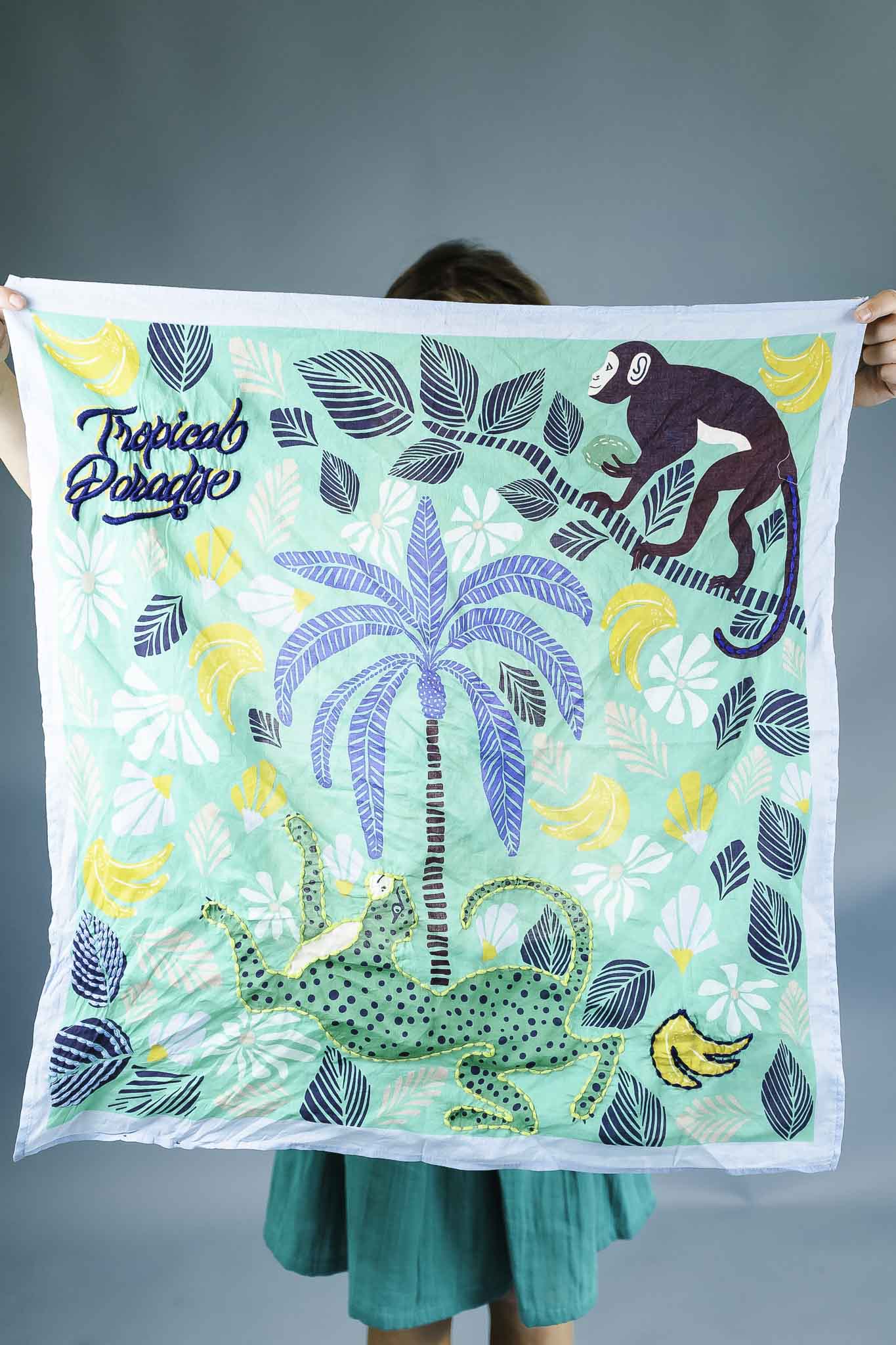 Classic Green Bandana for Girls - Stylish Cotton Scarf for Fashion, Hair Accessories & Outdoor Activities