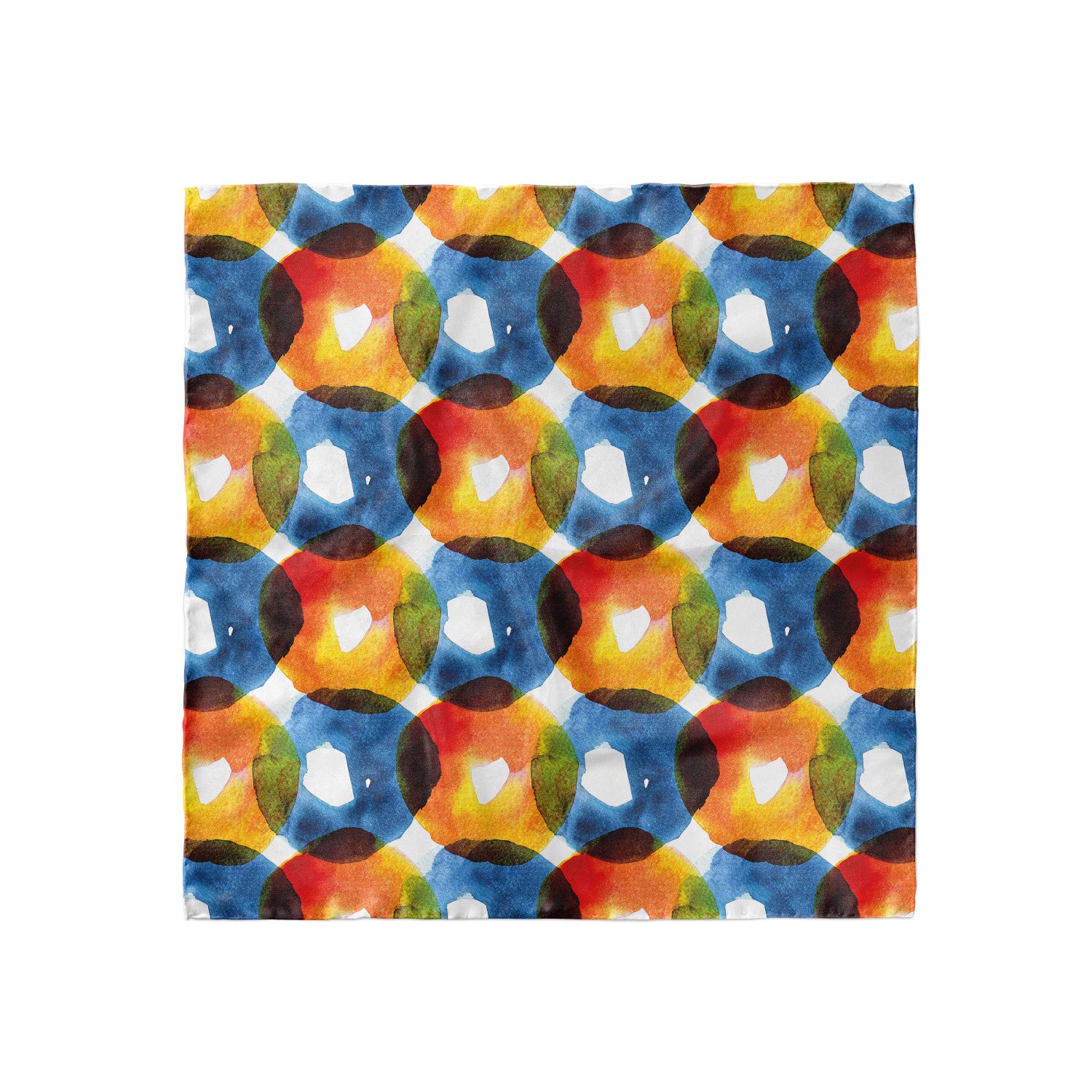 Ambesonne Modern Head Scarf - Stylish Watercolor Ring Pattern Hair Wrap for Women | Perfect for Beach, Yoga, Travel & Everyday Fashion Accessory