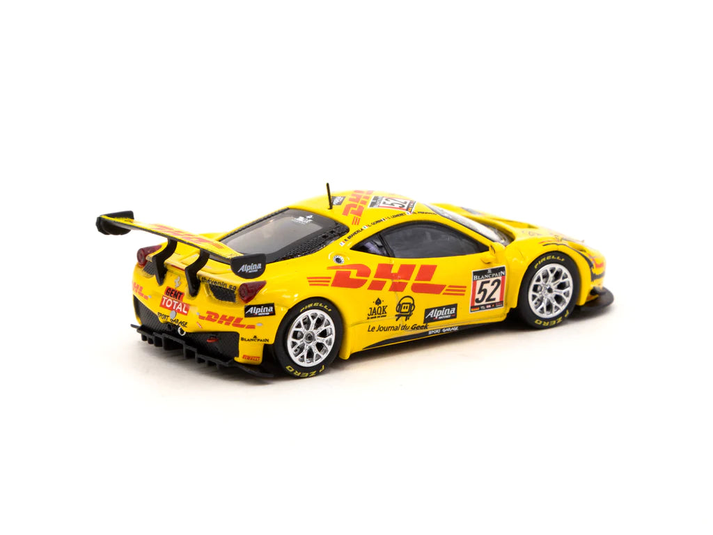 Tarmac Works 1:64 Scale Ferrari 458 Italia GT3 Diecast Model Car - 2013 24 Hours of Spa Race Edition (L. Gorinni / S. Lémeret / T. Prignaud / R. Brandela) - Perfect for Collectors, Display, and Racing Enthusiasts