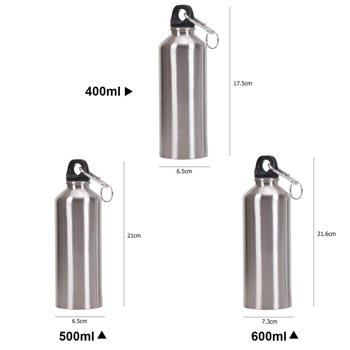 ECYC Aluminum Alloy Insulated Water Bottle - 20oz Leak Proof Vacuum Flask for Cycling, Camping, Hiking & Outdoor Sports - Keeps Drinks Hot/Cold for 24 Hours - Perfect for Gym, Work & Travel