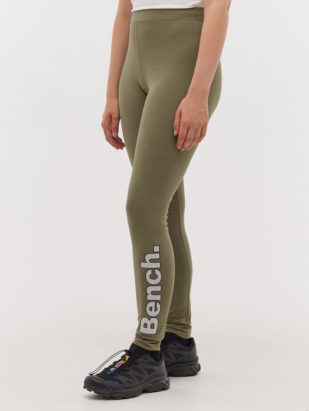 Elira High Waist Yoga Pants with Logo - Women's Workout Leggings for Running, Gym & Lounge
