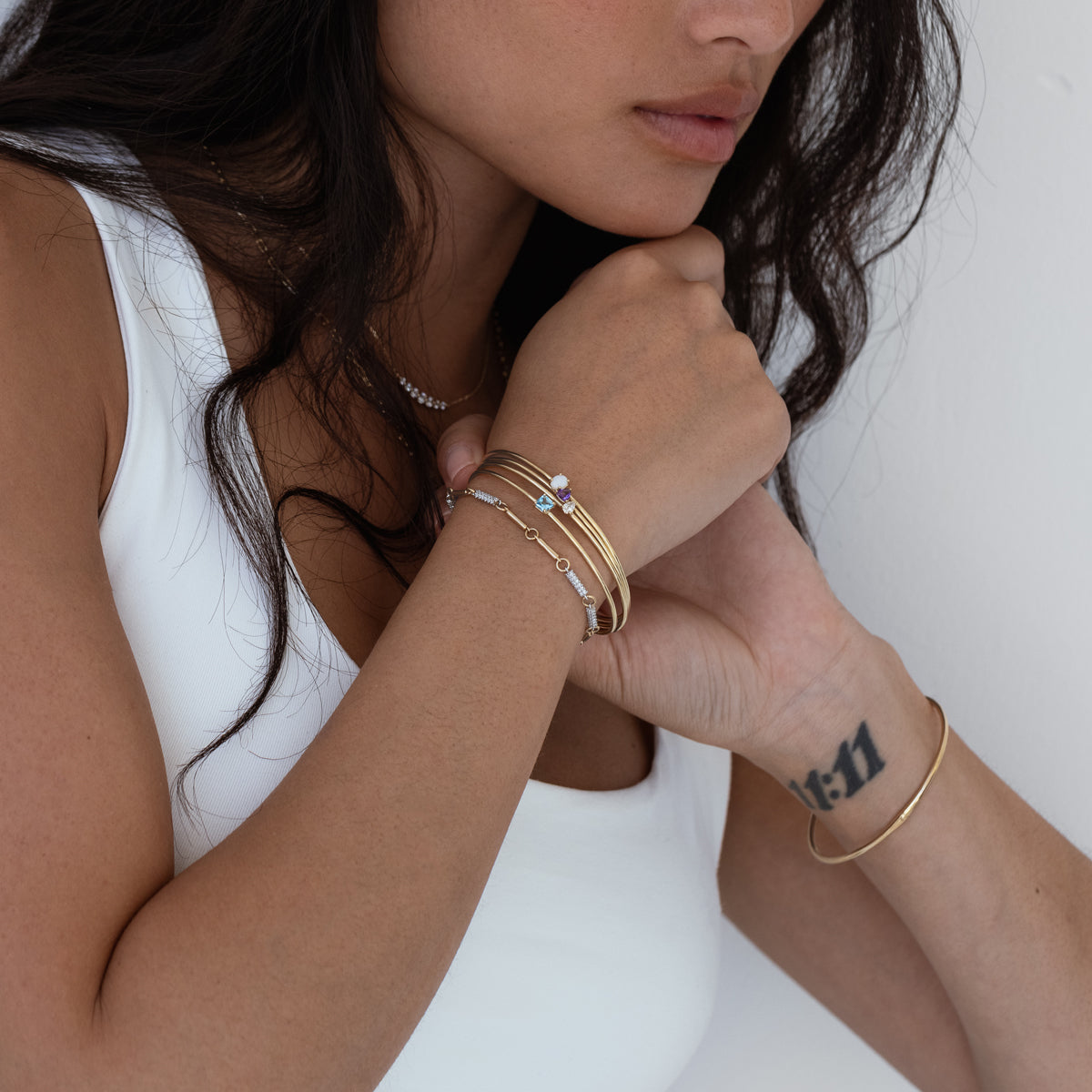 Birthstone Cuff Bracelet for Women - Personalized Sterling Silver Zodiac Charm Bracelet - Perfect for Birthday, Anniversary & Mother's Day Gifts