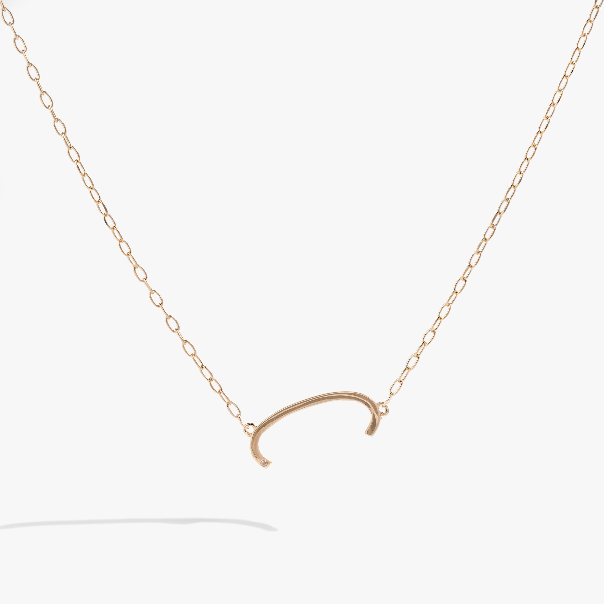 Initial C Precious Elongated Necklace - Elegant Gold Letter Pendant for Women | Perfect for Valentine's Day, Anniversary Gifts & Everyday Wear