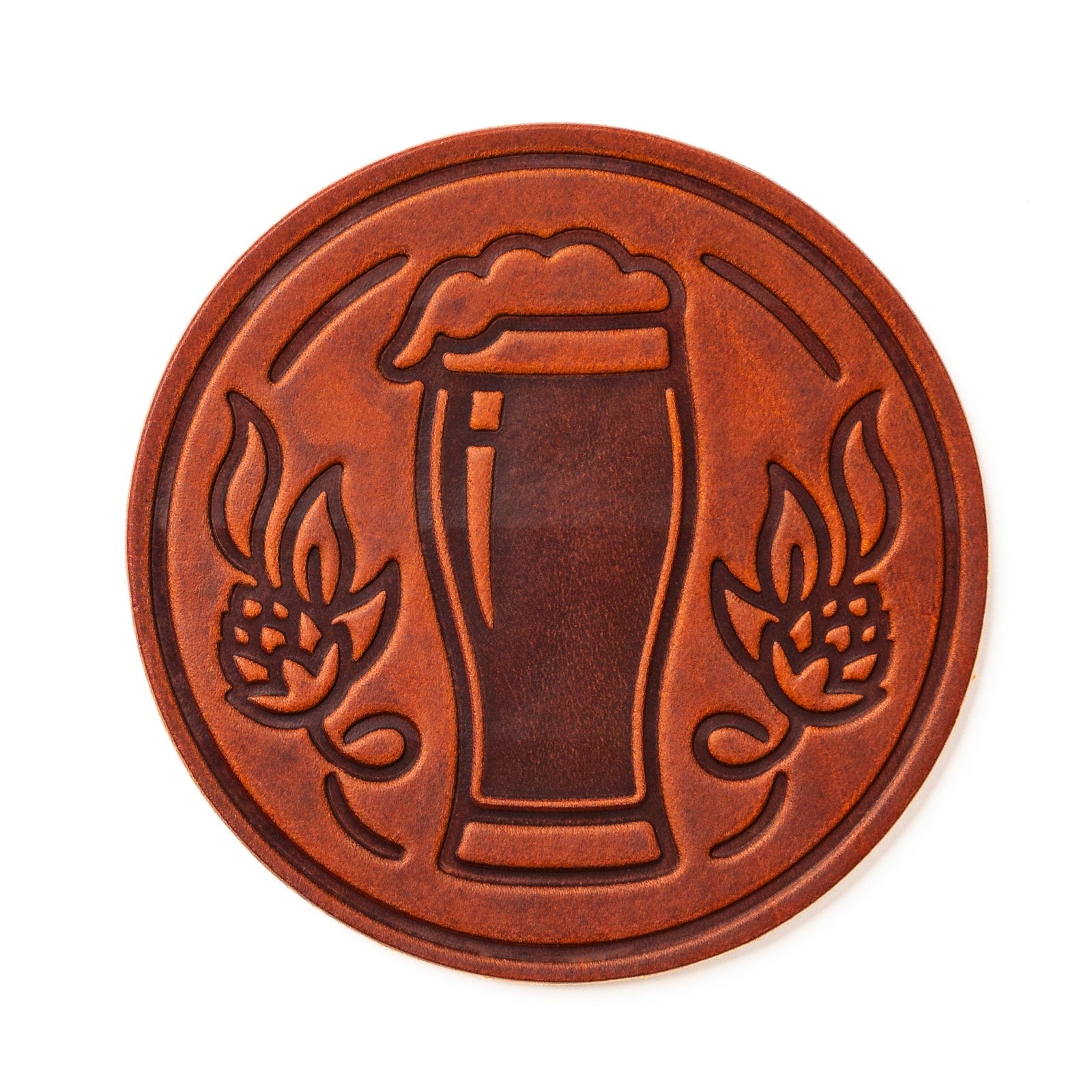Premium 4-Pack Genuine Leather Coasters for Drinks - Absorbent & Durable Bar & Tabletop Protectors - Perfect for Home, Office, and Restaurant Use