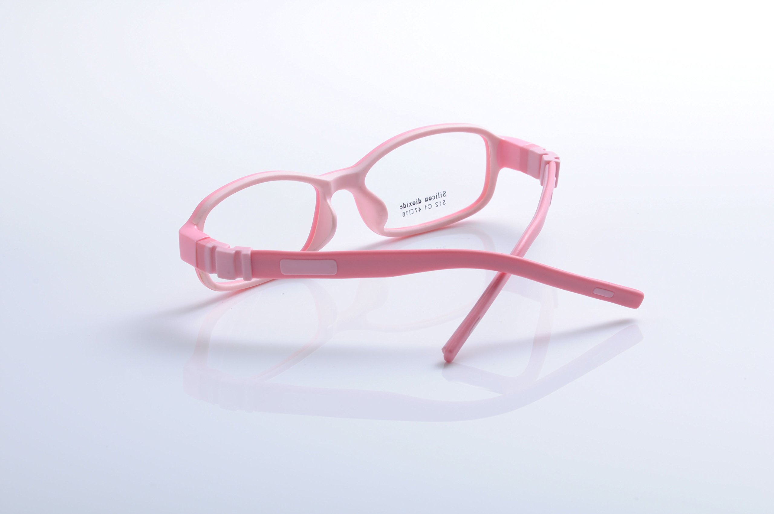 Flexible Kids Eyeglasses Frame - TR90 & Silicone No Screw Bendable Children's Glasses with String and Case | Safe, Durable for School, Sports & Daily Wear