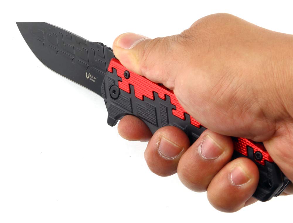 Digital Camo Tactical Folding Knife - Assisted Opening EDC Knife with Stainless Steel Blade & Belt Clip - Perfect for Outdoor Camping, Hunting, Survival & Everyday Carry