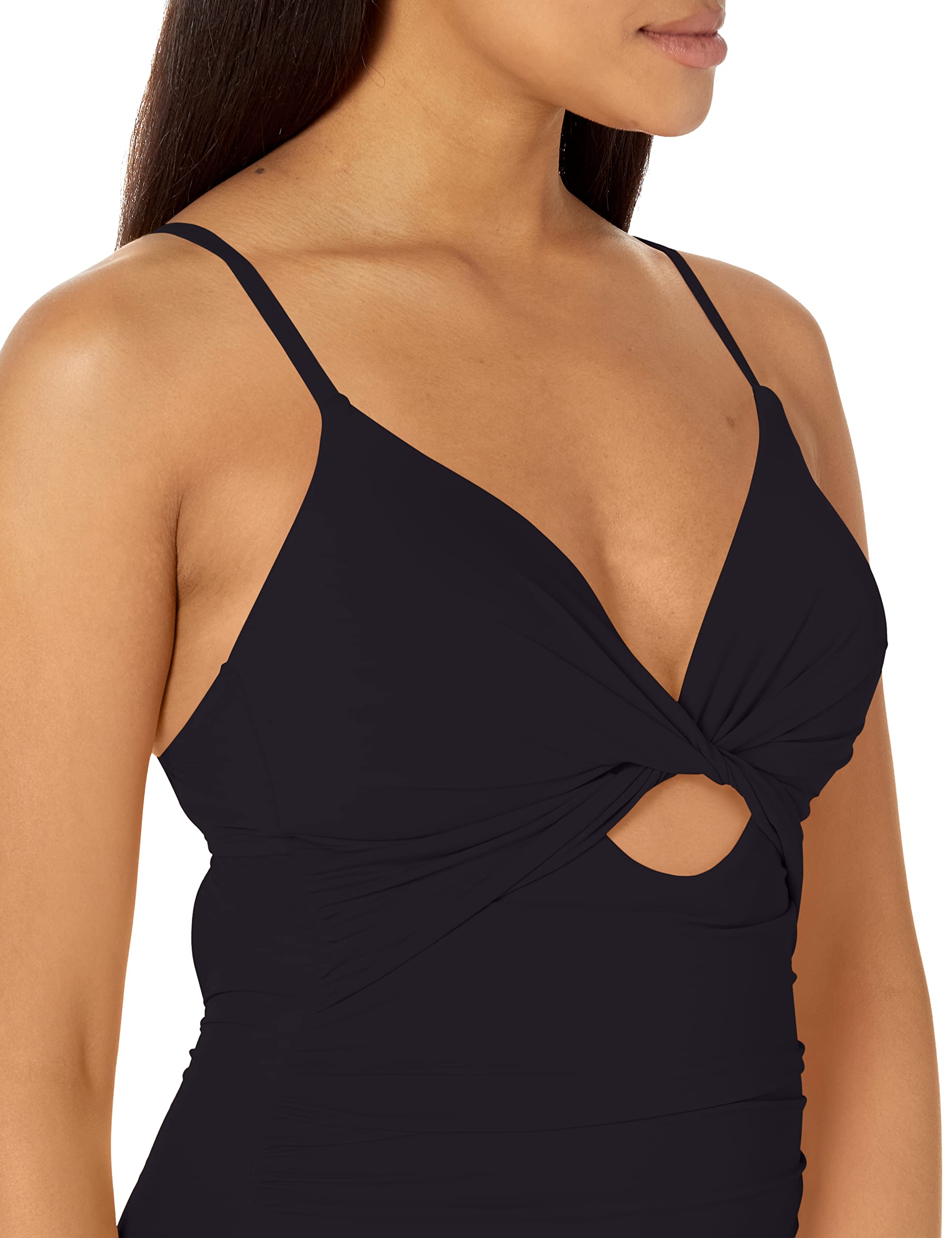 La Blanca Women's One Piece Swimsuit with Twist Keyhole Design - Island Goddess Bathing Suit for Beach Vacation & Pool Party | Flattering Swimwear for Summer