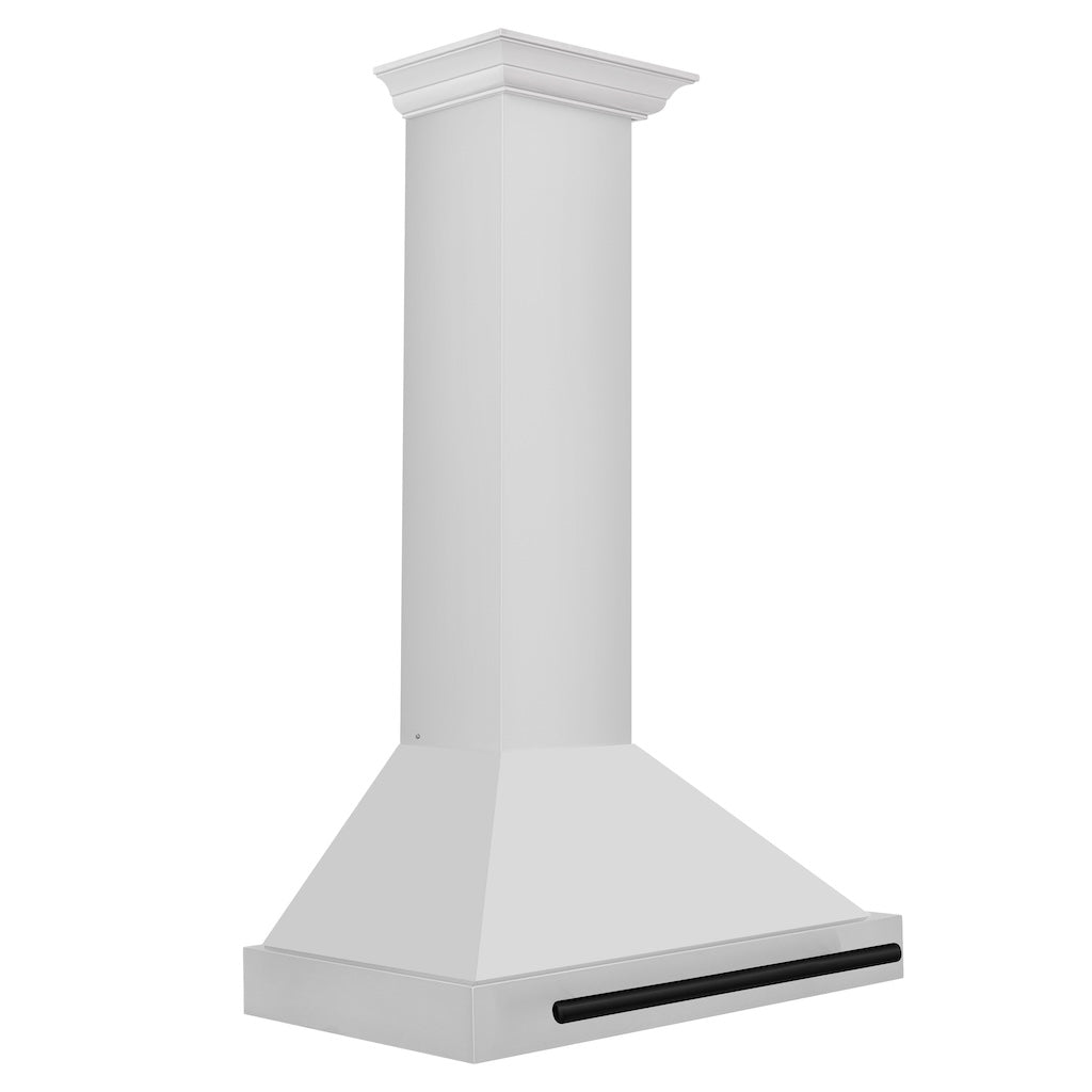 ZLINE KB4STZ MB Autograph Edition Convertible Range Hood - Stainless Steel with Matte Black Accents | Professional Kitchen Ventilation for Modern Homes | Perfect for Gas Stoves, Cooking Areas & Open Concept Kitchens