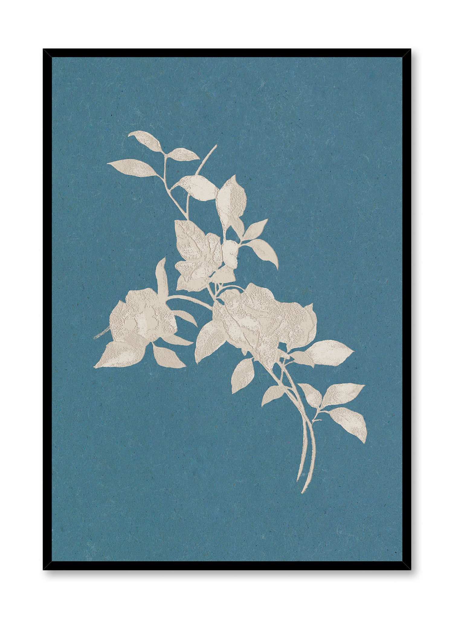 Papercut Roses Wall Art - Handmade Floral Paper Cutout Poster for Home Decor, Wedding, Nursery & Office - Elegant Botanical Print