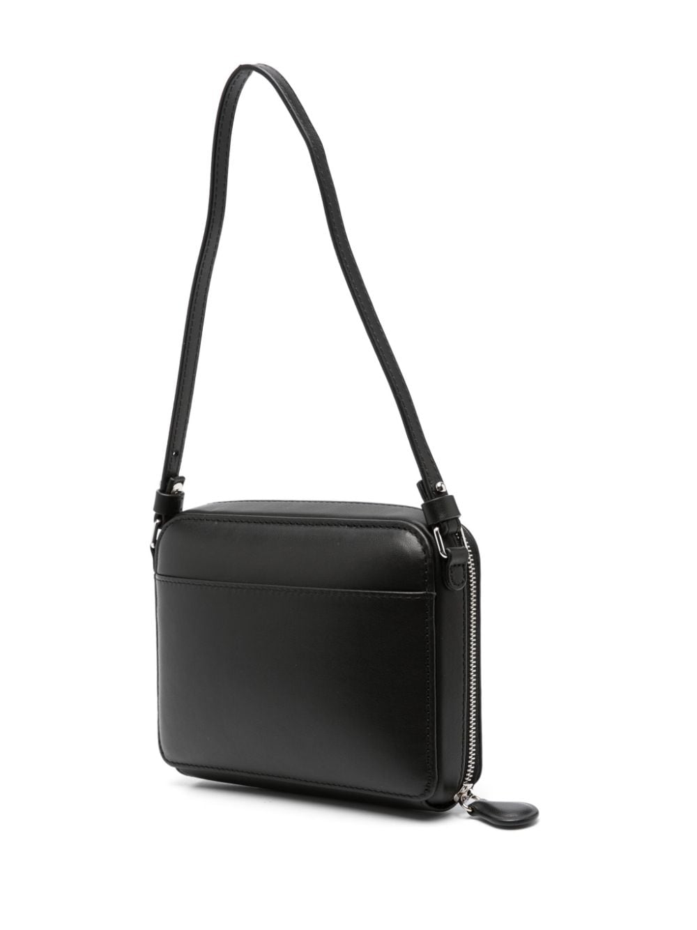 Authentic COURREGES PRE Leather Handbag for Women - Stylish Black Shoulder Bag for Work, Travel & Everyday Use