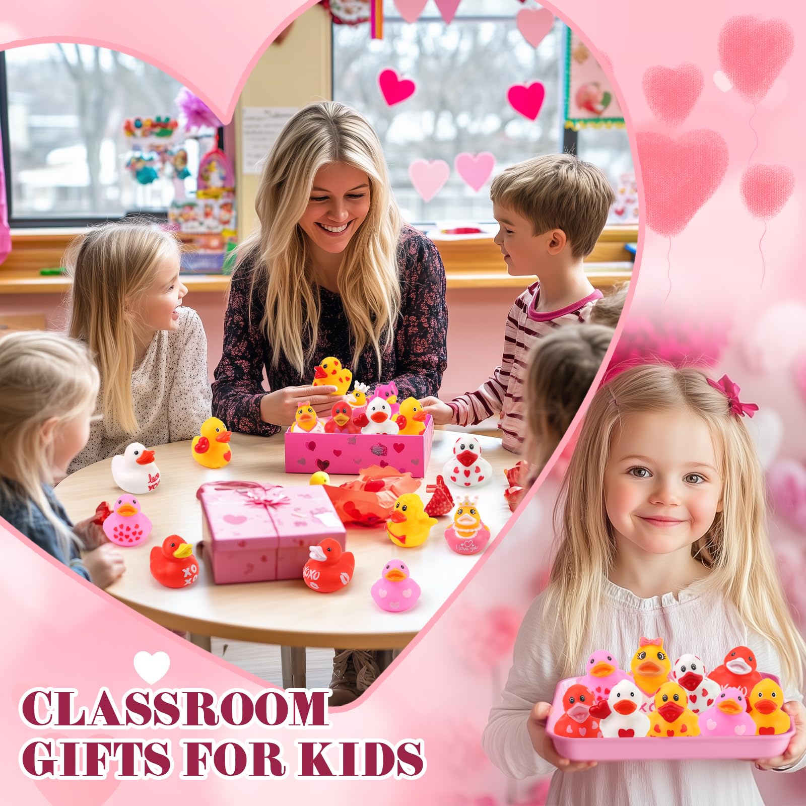 36Pcs Valentine's Day Rubber Duckies - Bulk 2