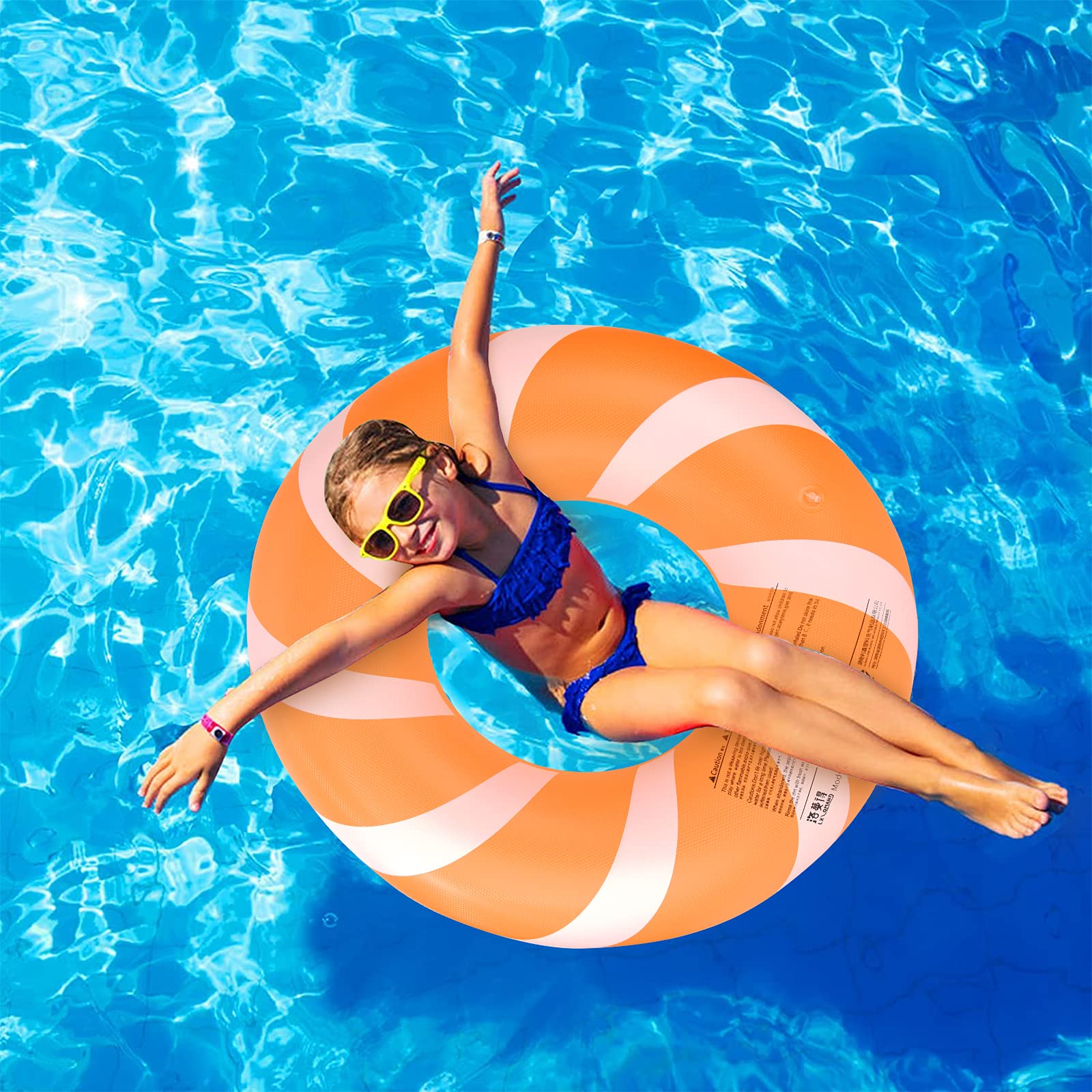 Bestrip Inflatable Pool Floats for Adults & Kids Age 8-12 - Large Swimming Rings, Beach Toys for Pool Party, Lake & Summer Water Fun