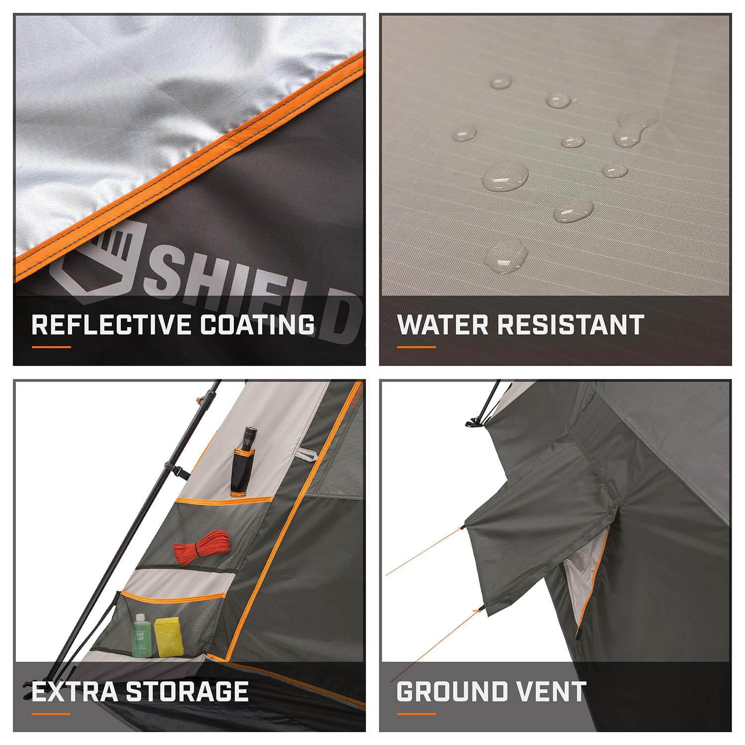 Bushnell Instant Tent - 6/9/12 Person Shield Series Cabin Tent for 3-Season Camping | Fast Setup Family Tent for Hunting, Fishing & Outdoor Adventures | Perfect for Backpacking, Beach Trips & Music Festivals