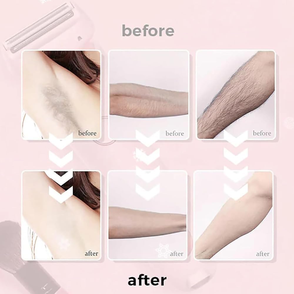 The Glide Pro 3.0 Electric Razor for Women - Waterproof 2-in-1 Hair Removal & Bikini Trimmer, Wet/Dry Portable Shaver for Smooth Skin - Perfect for Travel, Gym & Home Use (Pink)