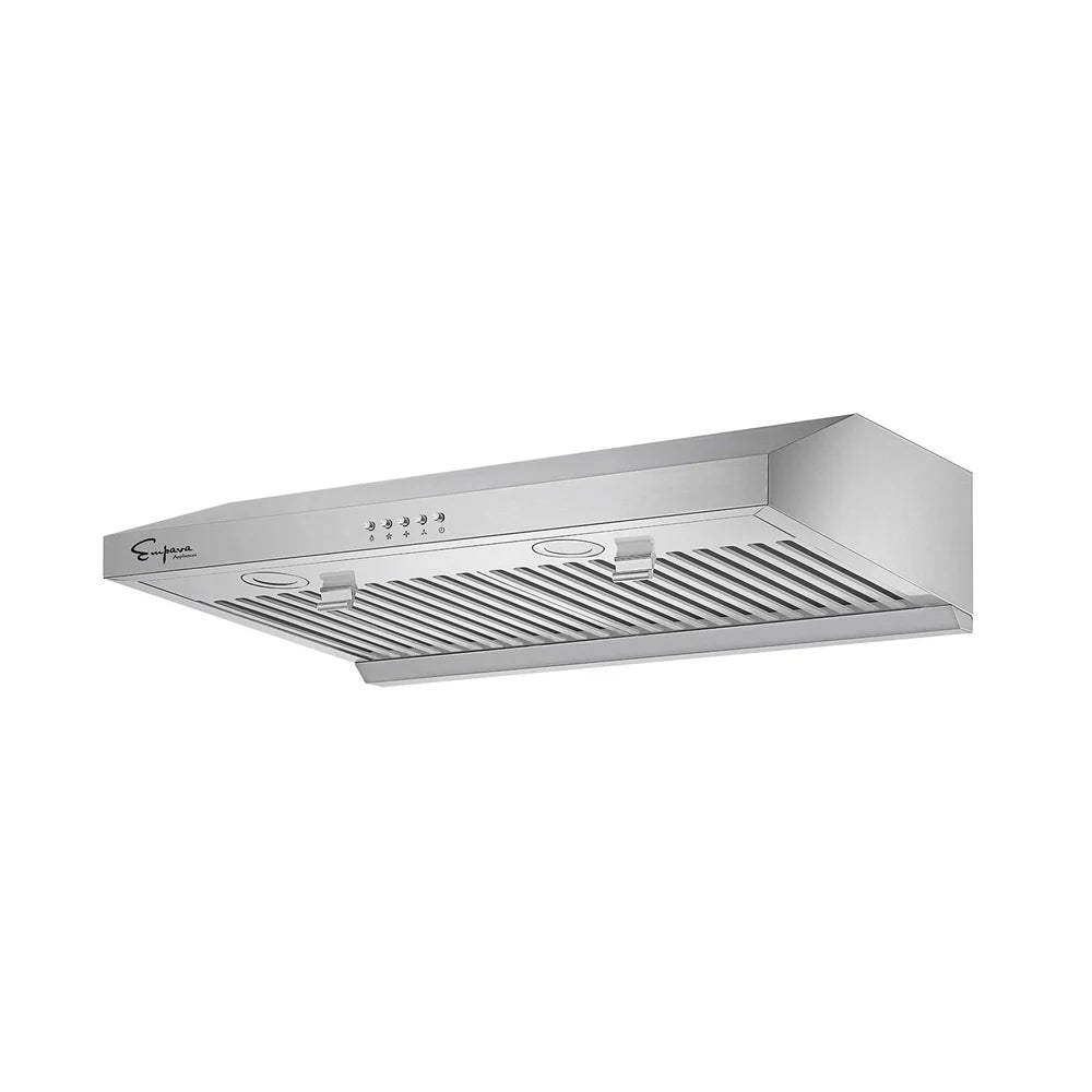 Empava 30-Inch Ultra Slim Under Cabinet Range Hood - 400 CFM Ducted Stainless Steel Kitchen Vent Hood with Filters - Perfect for Modern Kitchens & Small Spaces