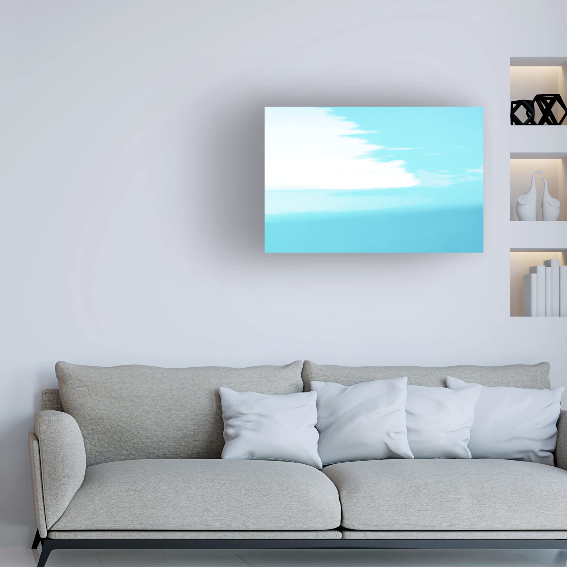 Trademark Fine Art 'Ocean Meets the Sky 04' by Eva Bane - 16x24 Inch Canvas Wall Art - Coastal Home Decor for Living Room, Bedroom & Office