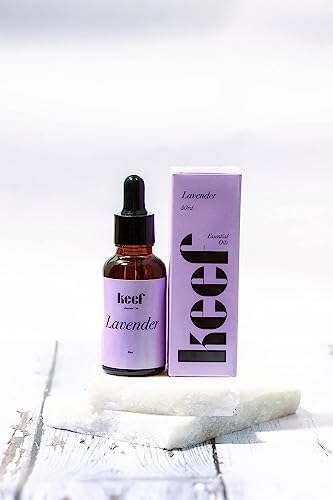 100% Pure Lavender Essential Oil (15ml) - Undiluted & Natural for Skin Care, Hair Growth, Relaxation & Aromatherapy | Keef Lavandula Angustifolia Oil for Massage, Diffuser & Sleep Aid