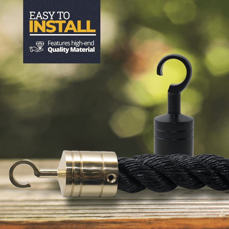 Heavy Duty Brass Rope Hook - 1 Inch, Weatherproof & Anti-Rust for Outdoor Use
