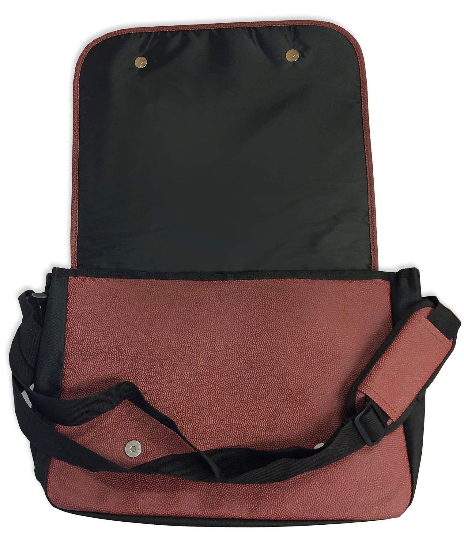 Alabama Crimson Tide Authentic Football Leather Laptop Messenger Bag - Durable Brown Shoulder Case for College, Work & Travel