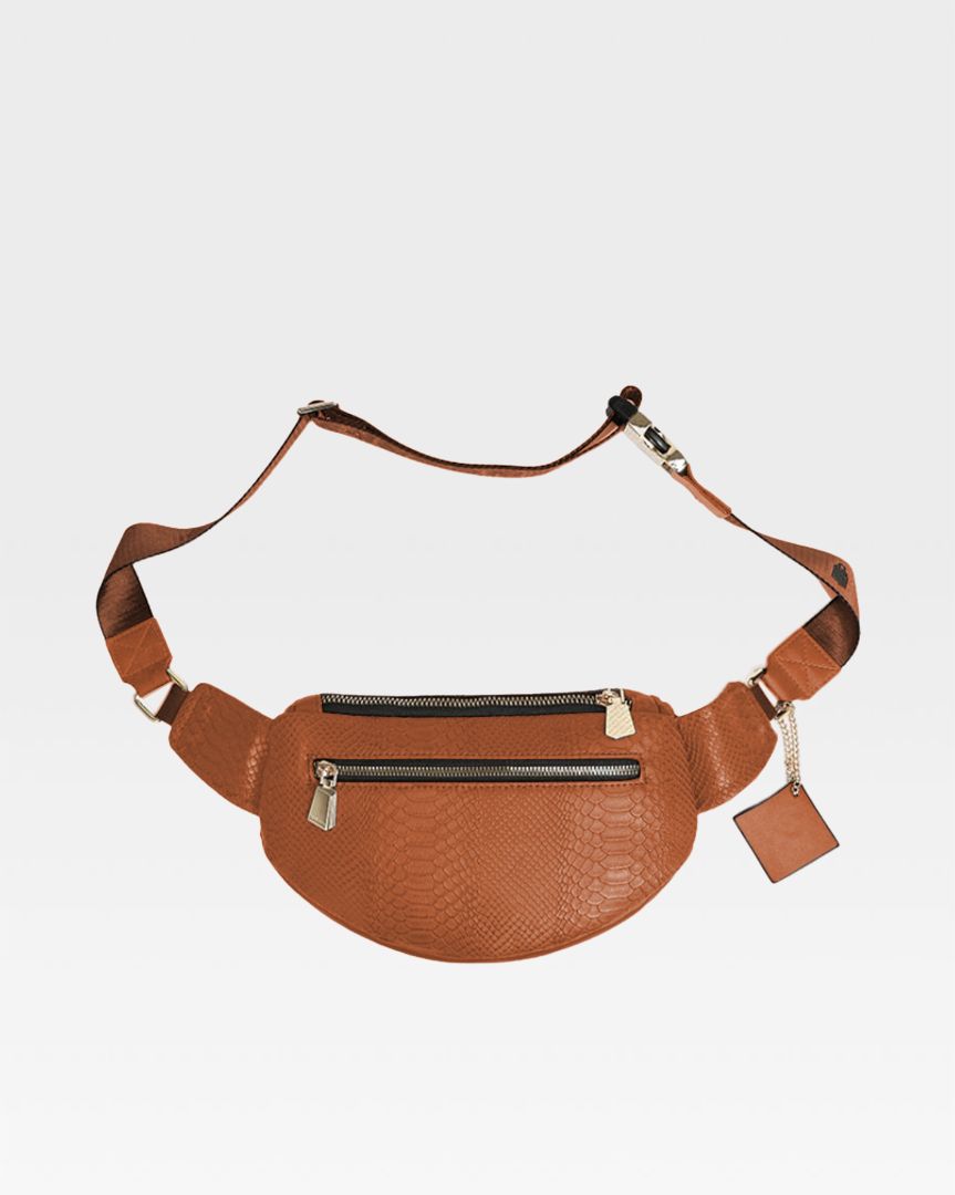 Apollo 1 Fanny Pack Waist Bag for Men & Women - Caramel Brown Crossbody Bum Bag - Perfect for Hiking, Travel, Running & Outdoor Activities