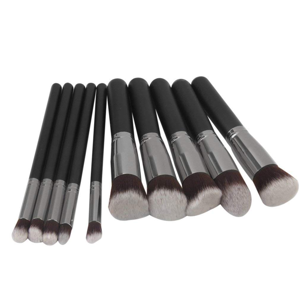 Professional 10-Piece Makeup Brush Set by M.S TRADERS - Foundation, Blending, Blush, Eyeliner & Powder Brushes for Flawless Makeup Application | Perfect for Daily Beauty Routine & Professional Makeup Artists