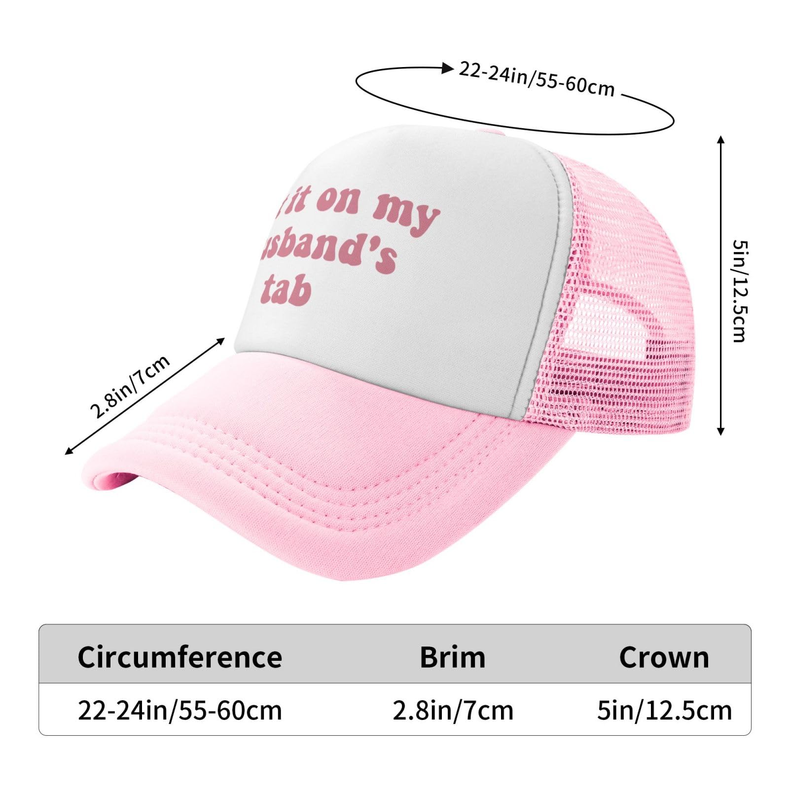 Funny Trucker Hats for Men & Women - 'Put It On My Boyfriends Tab' Novelty Gift - Pink Baseball Cap for Couples, Best Friend Gifts - Perfect for Date Nights, Parties & Humorous Outings