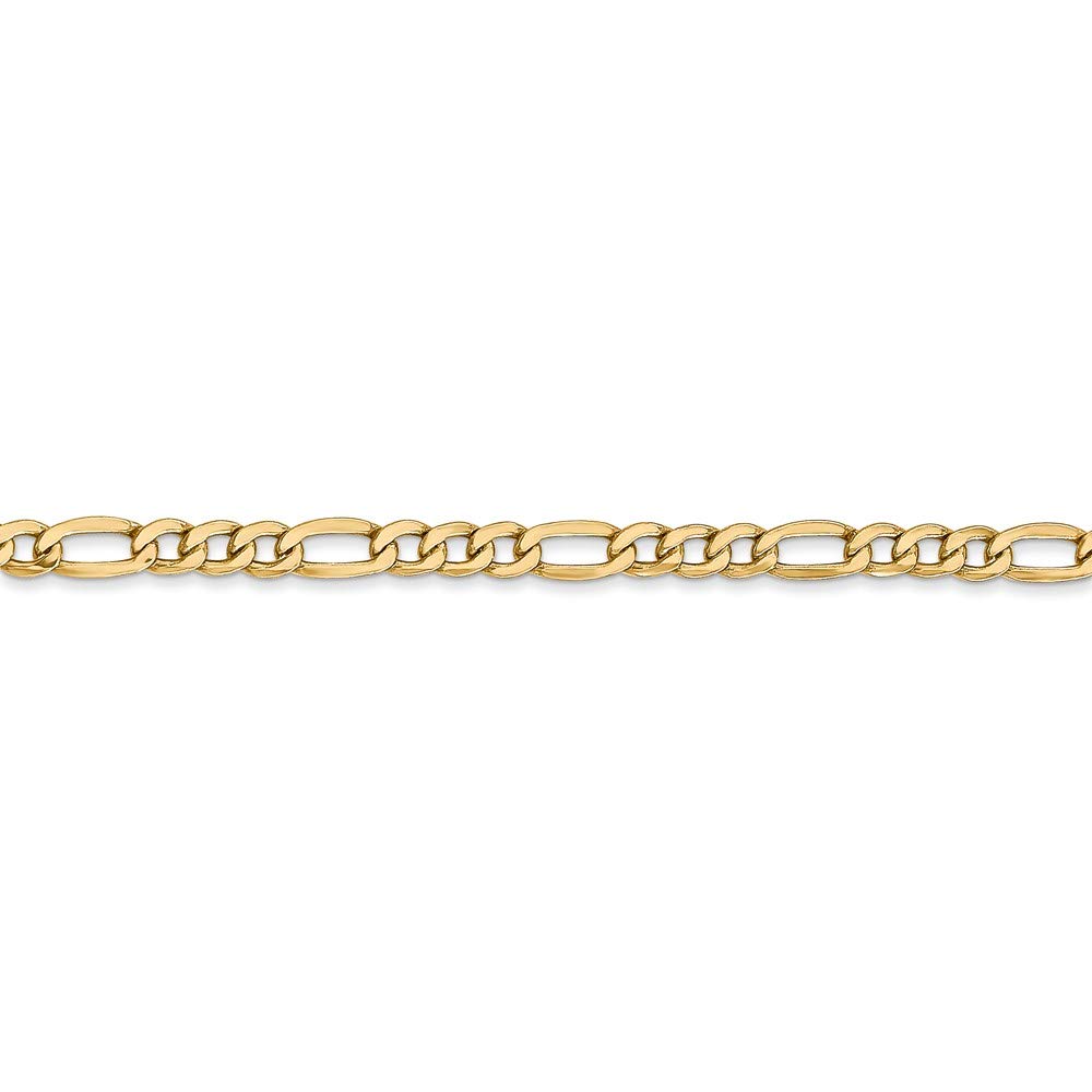 14K Yellow Gold Figaro Chain Necklace Bracelet Style 3.5mm - Perfect for Gifts, Layering & Everyday Elegance