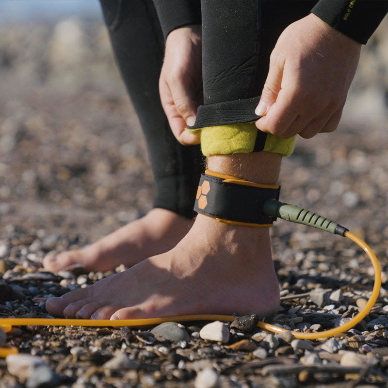 Channel Islands 6' x 5/16 Round Step Up Leash - Black | Durable Surf Leash for Surfing, Paddleboarding & Water Sports