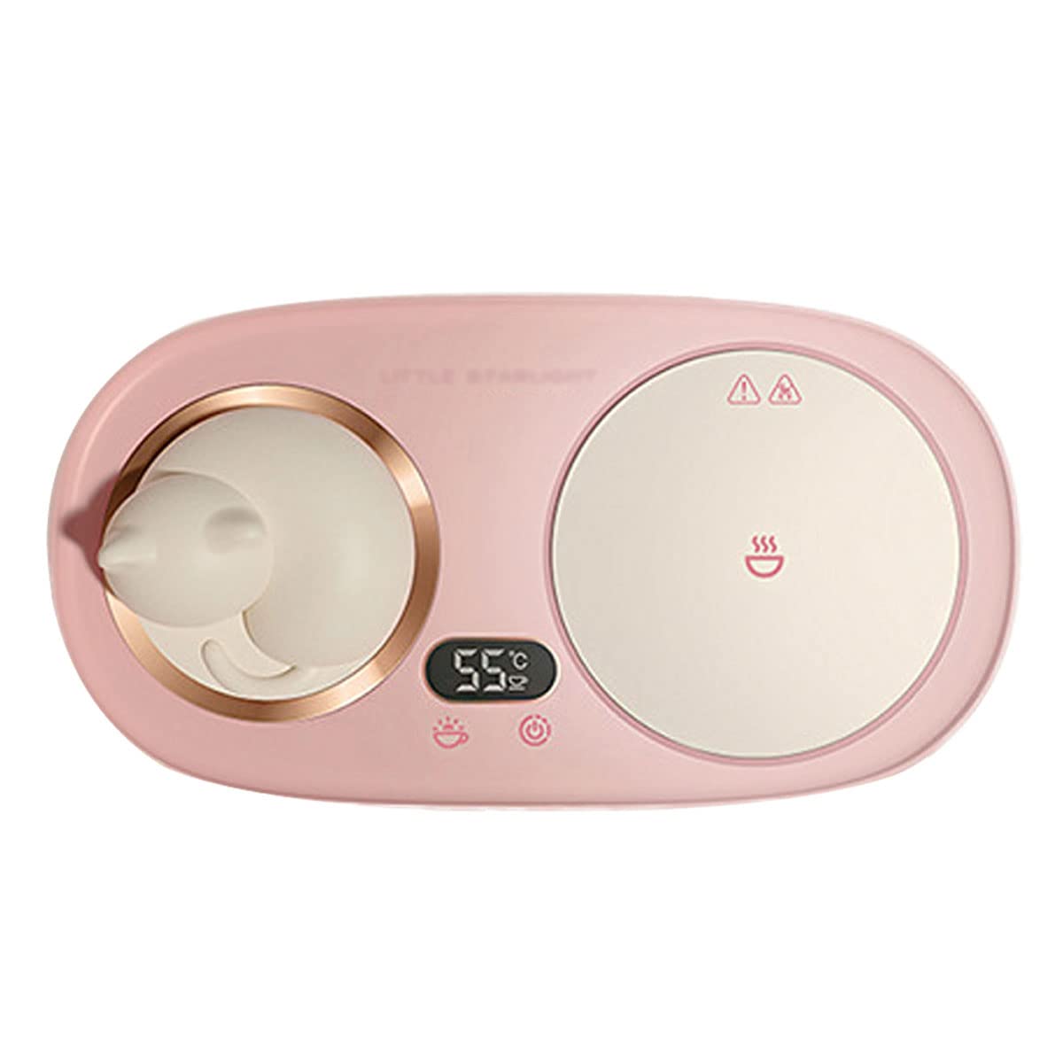 Smart Coffee Mug Warmer with LED Night Light - 3 Temperature Settings, Digital Display, Auto Shut Off & Water Reminder - Perfect for Office, Home & Travel - Ideal Gift for Tea, Milk & Hot Cocoa Lovers