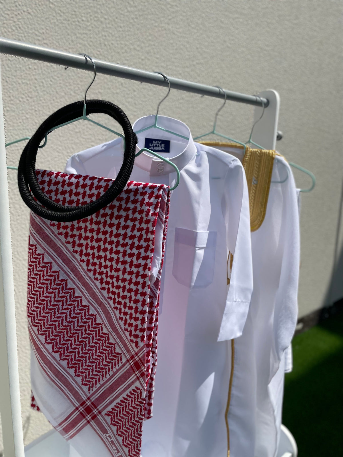 Prestige Baby Boy Thobe Gift Set - White Bisht for 0-12 Months | 5-Piece Outfit for Newborns, Eid, and Special Occasions