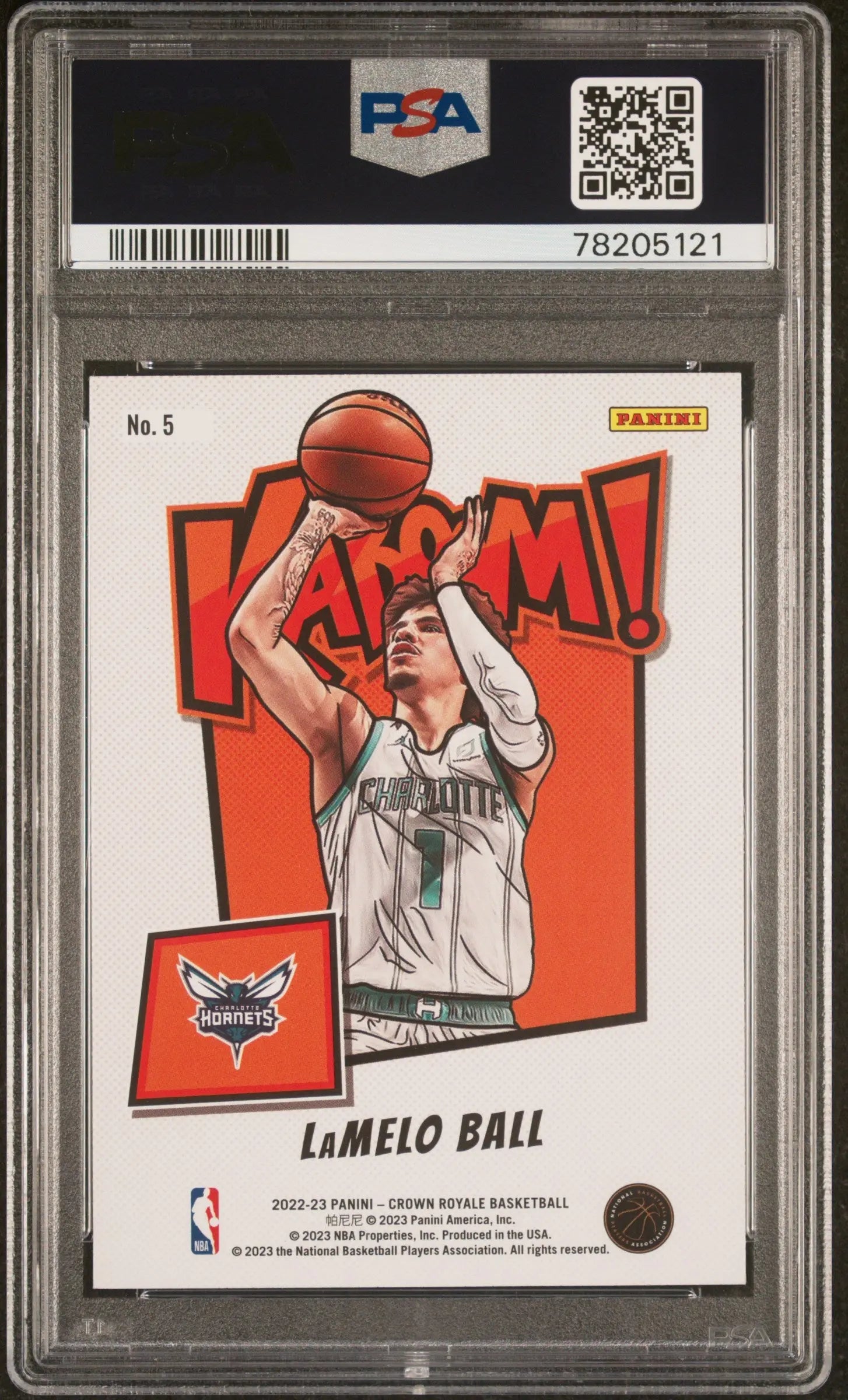 2022 Panini Crown Royale Kaboom! Lamelo Ball #5 PSA 10 Graded Basketball Card - Perfect for Collectors & Sports Memorabilia Displays